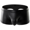 CLEVER-MENMODE Men's Boxers Faux Leather Underwear Wet Look Sexy Panties Open Butt G String Underpants Buttocks Boxershorts Club