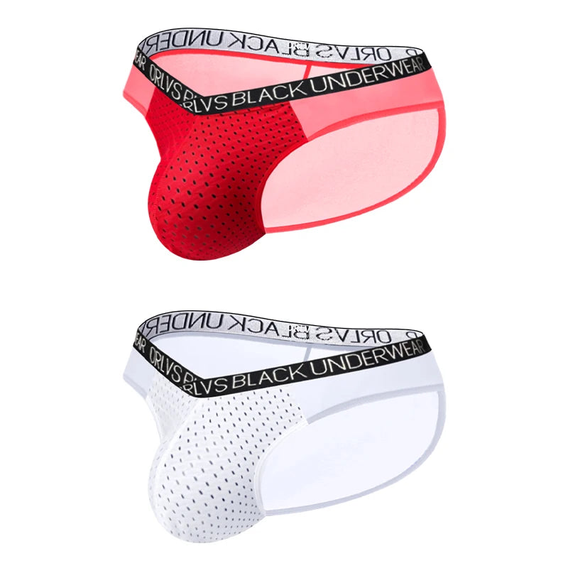 Transparent Men's Underwear Briefs Comfortable Low Wasit Ice Silk Sexy Men Panties Quick Dry Breathable antibacterial Underpants