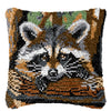Cunning Fox Smyrna Buttons Package Latch Hook Pillow Kit Bunny Embroidery Design Plush Animal Canvas Craft for Home Decor Gifts