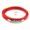 Leather Cord Waxed Rope Chain Necklace for Women Men Pendant with Stainless Steel Lobster Clasp Connector Snake Collar 40-70cm