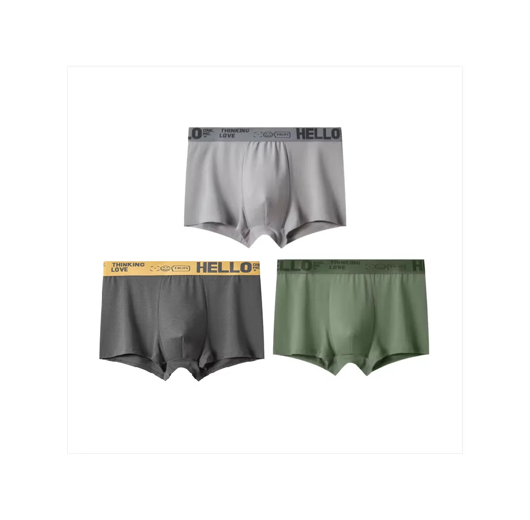 Hello Men's Breathable Antibacterial Boxer Shorts