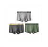 1/3Pc Men Panties Breathable Antibacterial Boxer Shorts Four-corner Shorts Teenagers Knitted Pure Color  U Convex Male Underpant