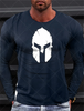 Sparta Vintage Graphic Men's Long Sleeve T-shirt for Men Clothing Casual Tops Tee Fashion 3D Full Printing Tshirt Streetwear