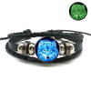 Glow In The Dark Wolf Head Bracelet Multilayer Leather Bracelet Charm Women Men Fashion Luminous Bracelets Wolf Jewelry