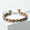 Bohemian Imperial Stone Beaded Bracelet Handmade  Braided String Bangles Friendship Jewelry Gift Vintage Design Strand Bracelets