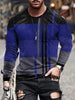 Men's Long Sleeve Retro 3D Print Color Block Print Vintage Novelty T-shirt Stylish Tees For Autumn Mens Clothing