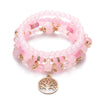 3pcs Boho Bohemian Pink Butterfly Pendant Charm Beads Bracelets Set For Women Stone Wristband Bracelet Bangles Pulseras Feminina