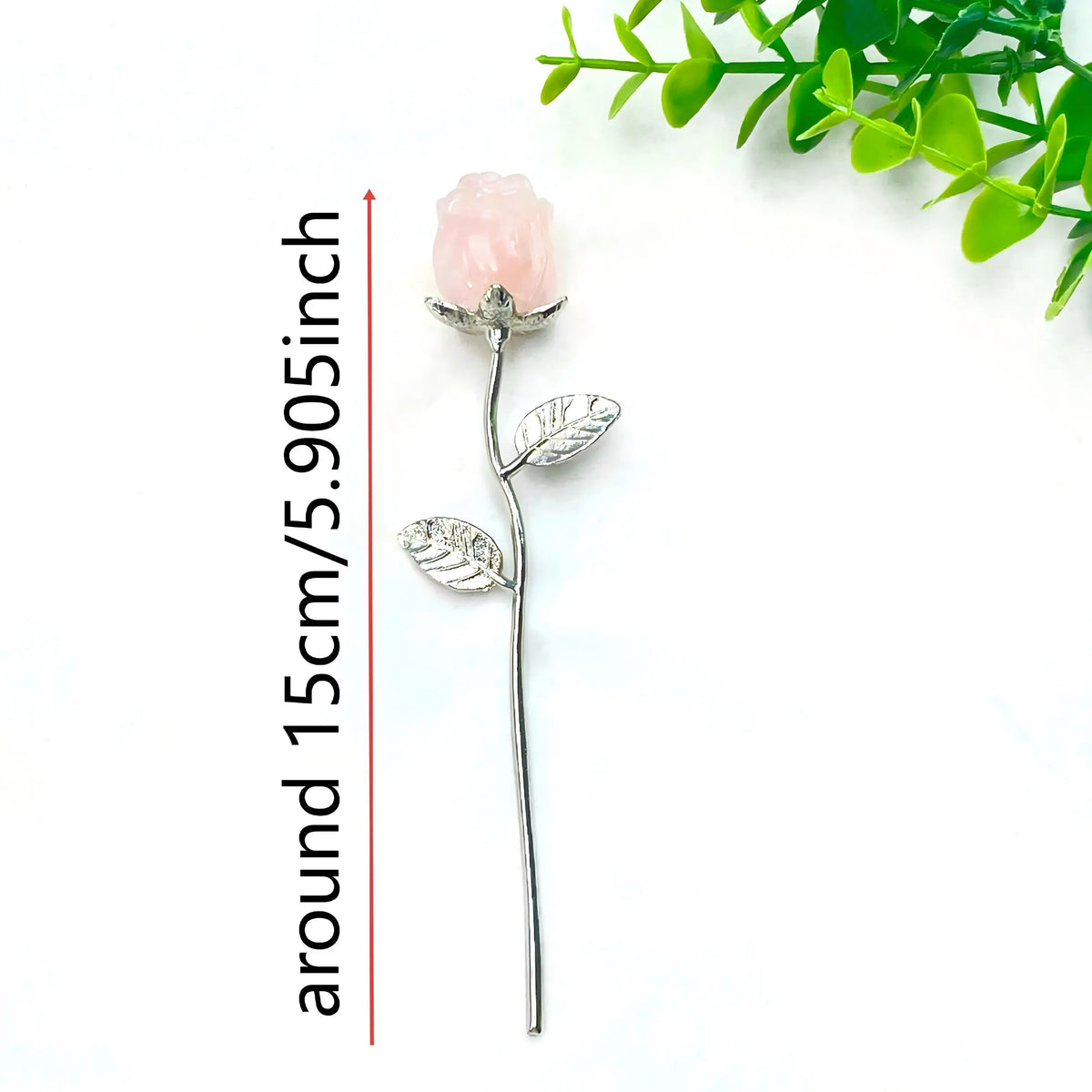 1PC Crystal Carved Rose Flower,Excellent Gifts,Ideal for Valentine's Day,Mother's Day,Graduation Gift,Home Decor Accent