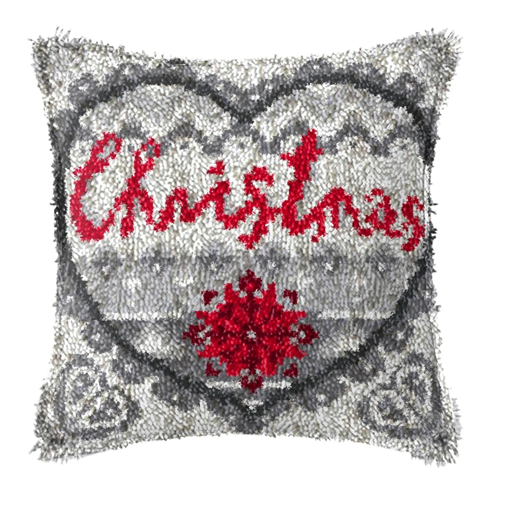 DIY Latch Hook Rug Kits Snowman Santa Claus Hat Embroidery Cushion Pillow Cover