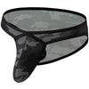 Hot Men Sexy Big Large Pouches Camouflage Panties G-string Convex Pouch Gay Fetish Bikini Briefs Mesh Solid Penis Pouch Lingerie