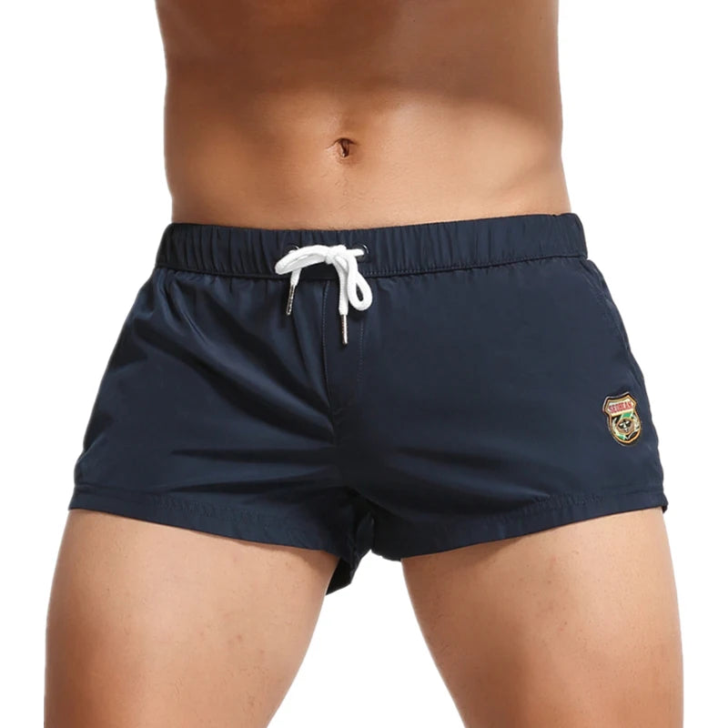 SEOBEAN Men's Summer Beach Shorts Swimwear Trunks Board Short Pants Male Gym Shorts Swim Surf Fitness Quick Dry Shorts
