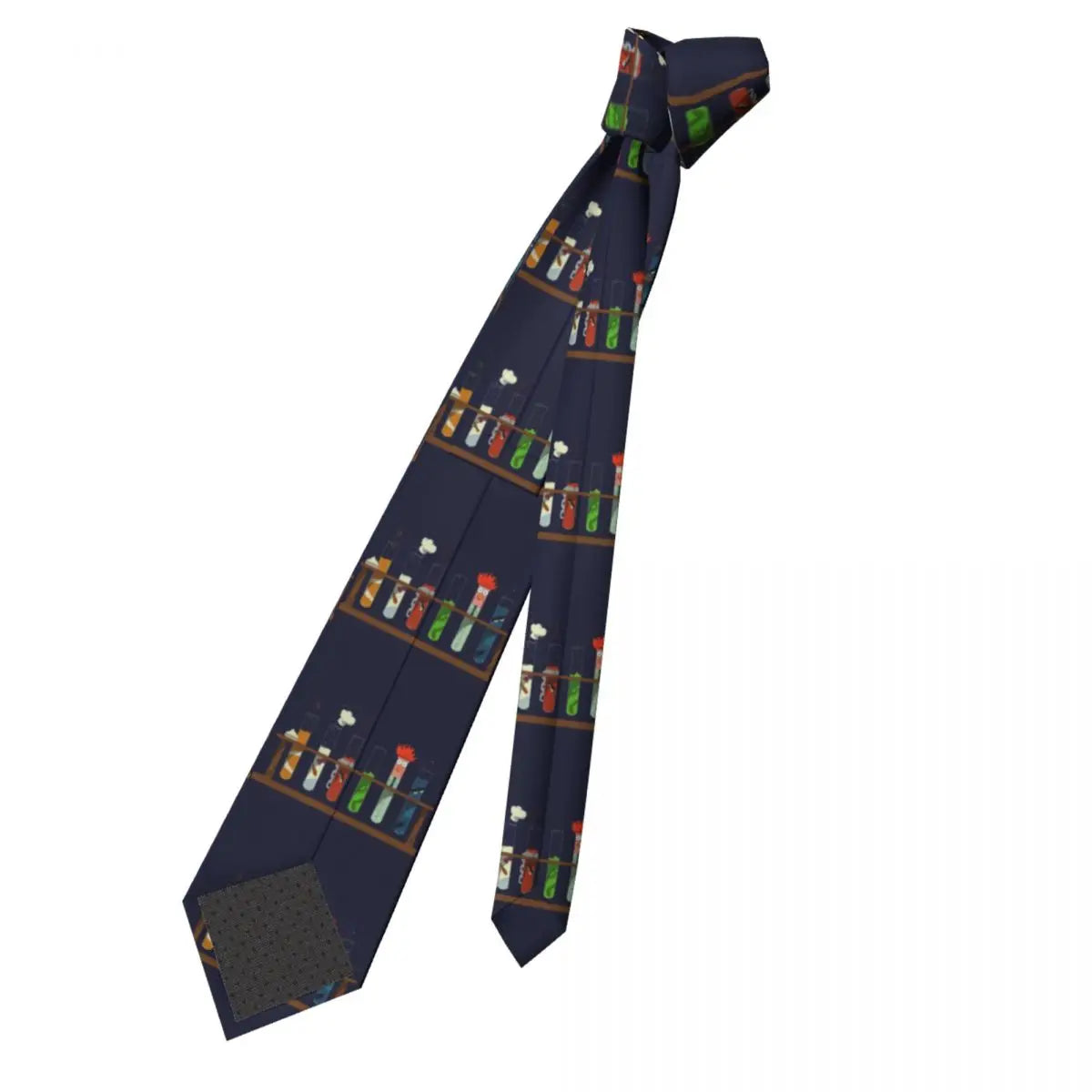 Custom Fashion Muppet Science Neckties for Men Silk Chemistry Elements Office Neck Ties