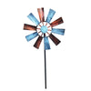 367A Wrought Iron Rotating Windmill Metal Wind Spinner Landscape Ornament for Outdoor Courtyard Yard Lawn Pinwheel Decor