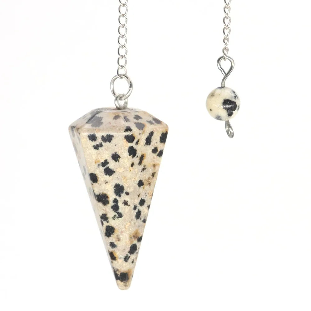 Natural Crystal Pendulums for Divination Dowsing Amethyst Pink Quartz Pendulum Reiki Healing Gem Stone Pendant Pendulos