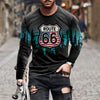 Retro Flame Series 3D Print Summer Men's O-Neck T-shirt Casual Long Sleeve T-Shirt Oversized Pullover Fashion Trend Men Clothing