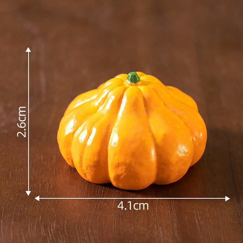 Mini Plastic Artificial Halloween Pumpkin Decor Simulation Vegetable DIY Craft Halloween Home Party Decor Prop Farmhouse Harvest