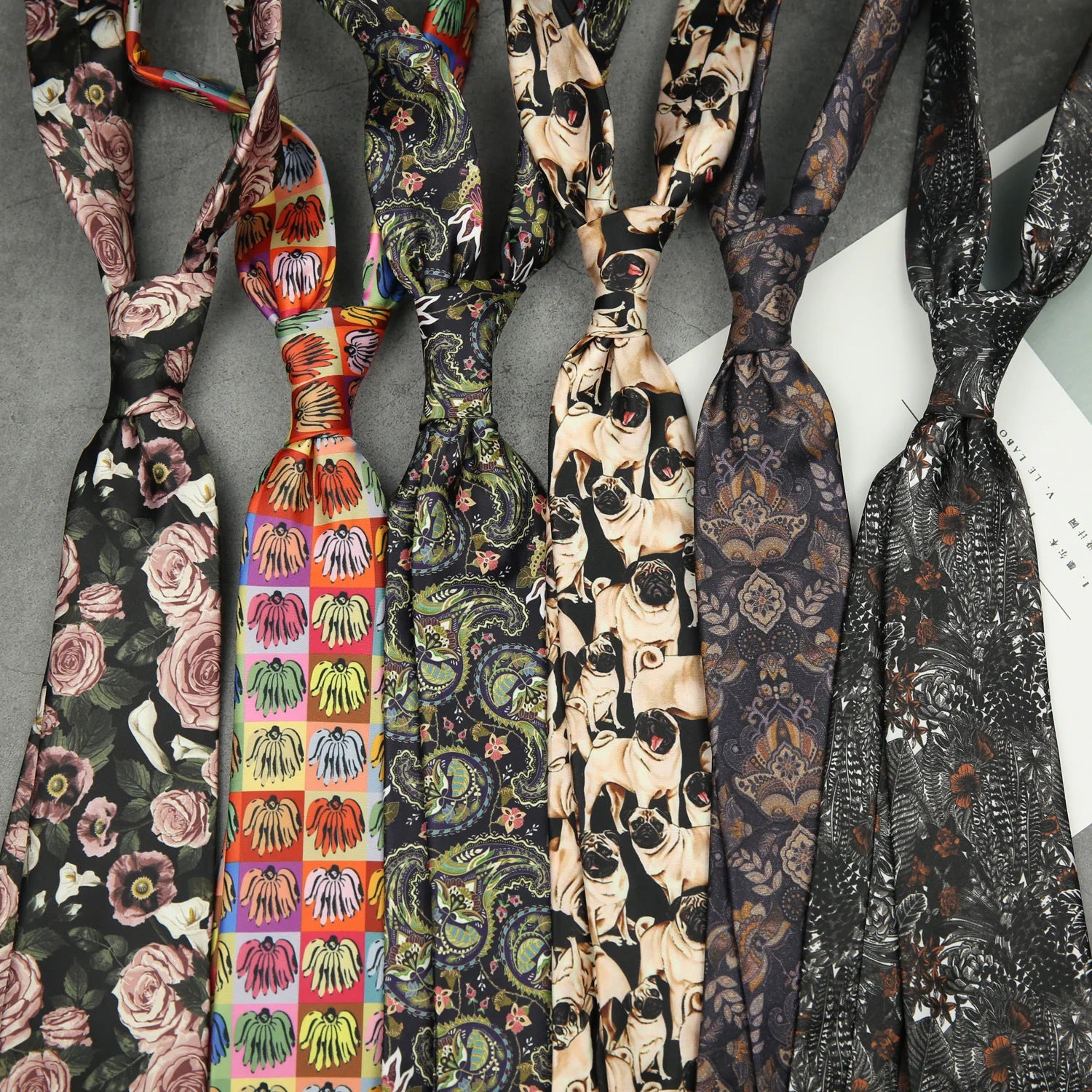 Fashion 8CM Wdith Elegant Neckties Vintage Retro Flower Printed Ties For Adult Mens Casual Daily Neckwear Wedding Party Cravate