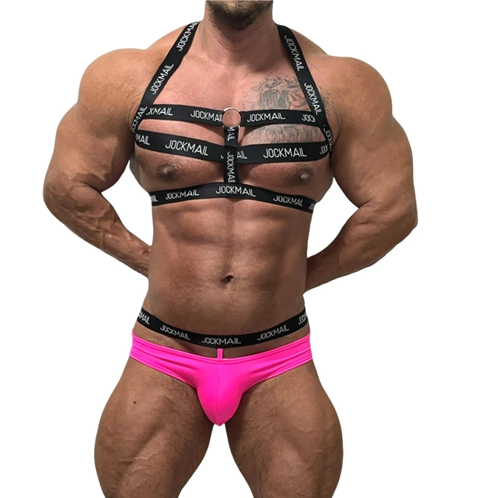 Sets Men Body Bondage Lingerie Sexy Harness Bodysuit and Jockstrap Gay Underwear Mens Lingerie Sissy Panties Costume Hombre