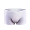 Ice silk underwear men's seamless ultra-thin transparent boxer shorts sexy one piece summer breathable youth tide four corners