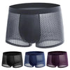 Ice Silk Mesh Shorts Panties Men Slim Fit Boxer Briefs Comfortable Moisture-wicking Boxer Briefs For Men Underpants Underwear