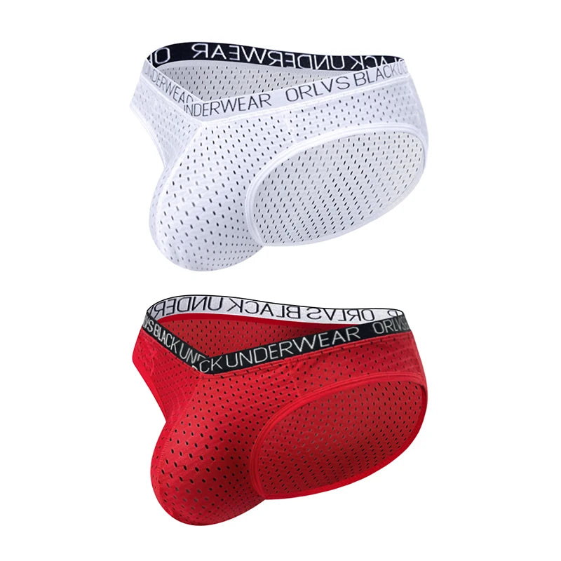 Transparent Men's Underwear Briefs Comfortable Low Wasit Ice Silk Sexy Men Panties Quick Dry Breathable antibacterial Underpants