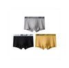 1/3Pc Men Panties Breathable Antibacterial Boxer Shorts Four-corner Shorts Teenagers Knitted Pure Color  U Convex Male Underpant