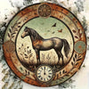 Rustic Horse Wall Art - 8x8" Vintage Aluminum Metal Sign for Home, Kitchen & Celebration Decor