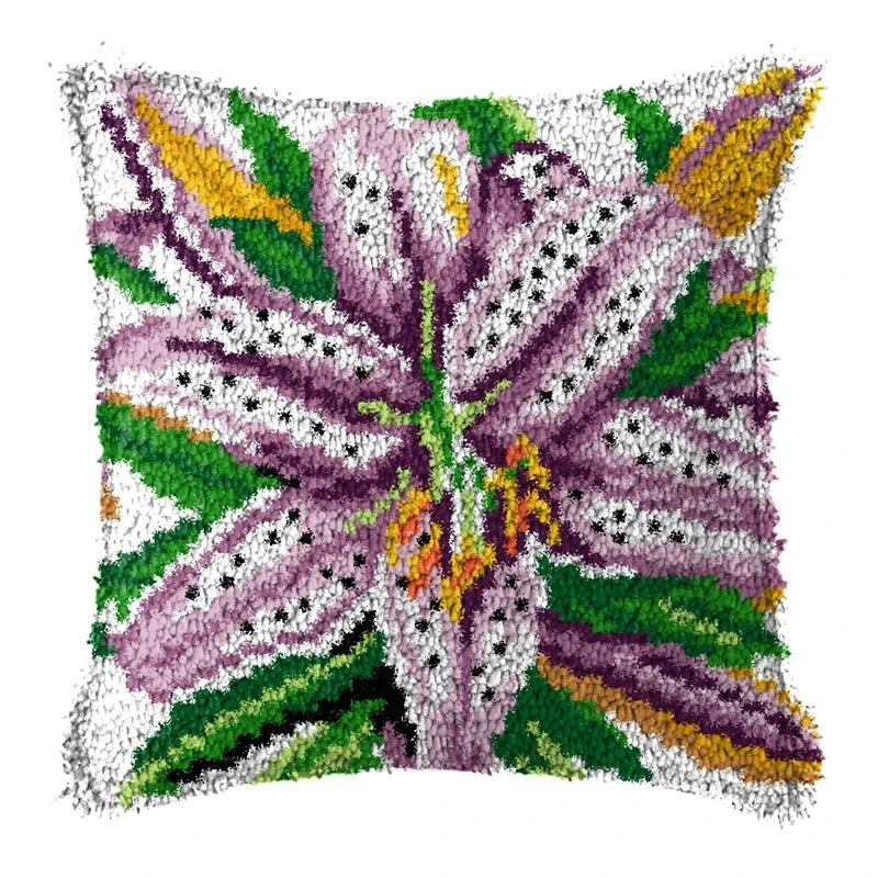 Flower Latch Hook Kit Cute Knooppakket Kussen Knopen Pillow Button Smyrna Knooppakket Needlework Button Packagek Linkhaak Kussen