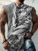 Men's Bottom Shirt Pattern Boat Rudder O Neck 3D Outdoor Street Sleeveless Printed Clothing Athletic Casual Big & Tall Tank Top