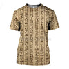 Men's Egyptian Totem 3D Printed T Shirt Summer Funny Retro Mystery Ancient Horus Harajuku Short Sleeve Streetwear
