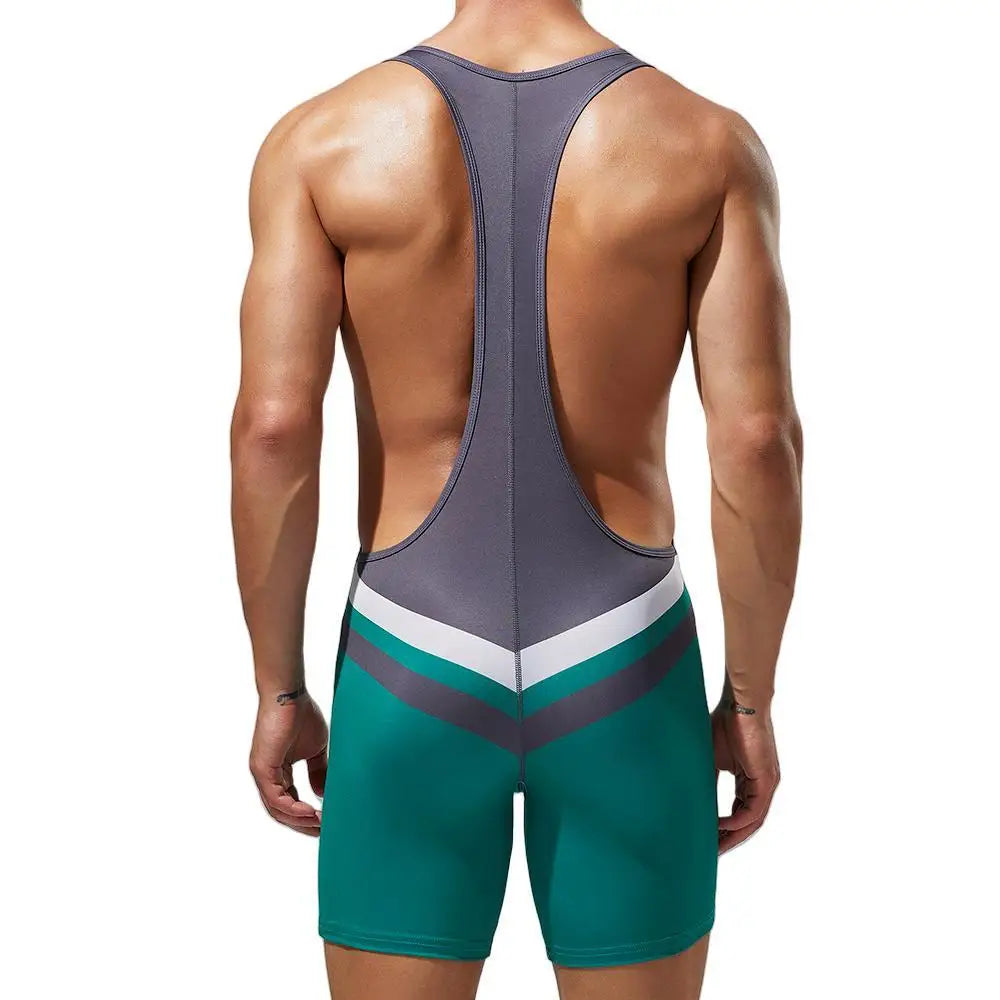 TAUWELL Bodysuit Men Sports Gym Undershirts Vest Underwear Boxers Wrestling Singlets Jumpsuits Bodybuilding Leotard