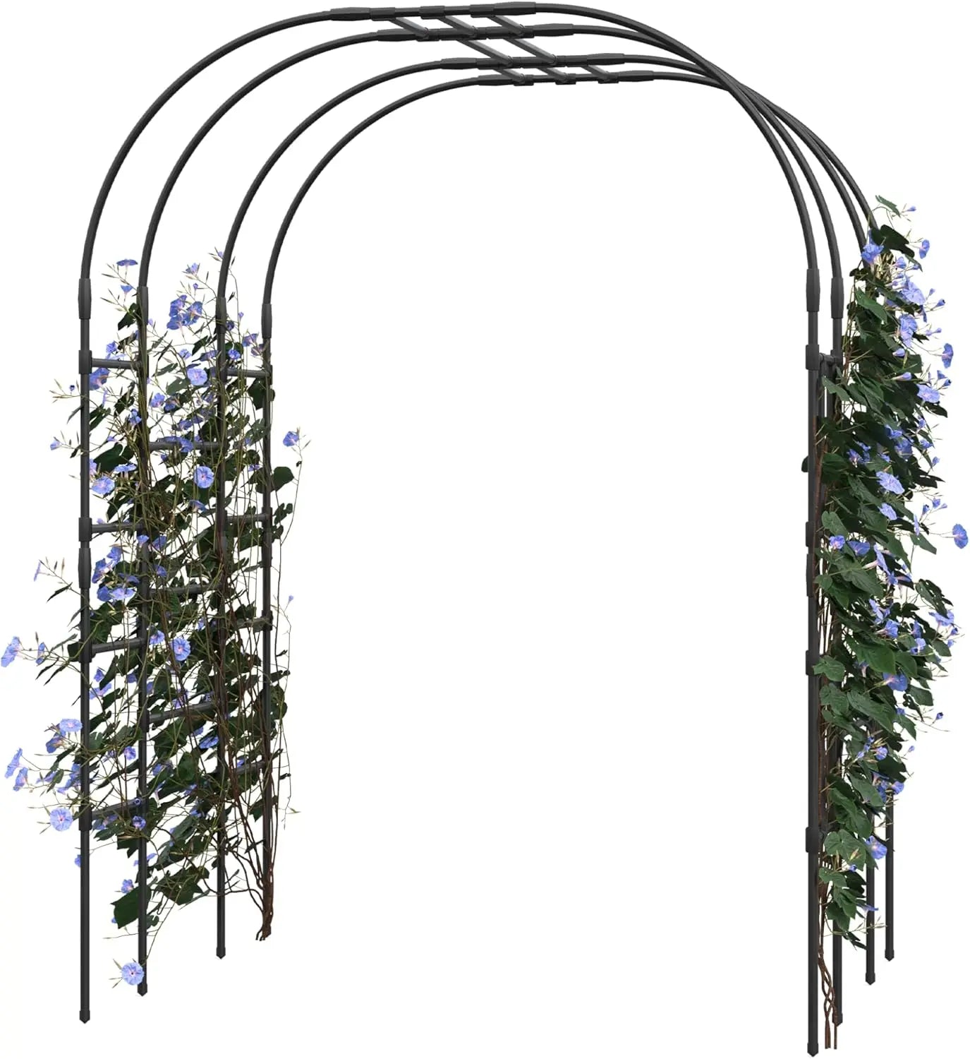 Modern Square Garden Trellis Geometric Plant Stand for Climbing Flowers, Privacy Screen Outdoor Powder-Coated Metal Grid Panel