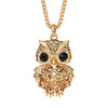2024 New Korean Cute Sweater Chain Crystal Owl Necklace Long Women's Autumn and Winter Clothes Pendant Accessories