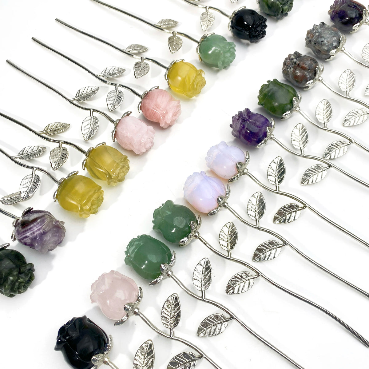 Random 1PC High Quality Natural Fluorite Rose Flower,Men Gift,Women Gift,Scene Decoration,Table Decoration.