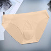 Sexy Men's Panties Ice Cool Breathable Semi Transparent Brief Solid Color Middle Waist Underwear Pump Man Bulge Pouch Briefs