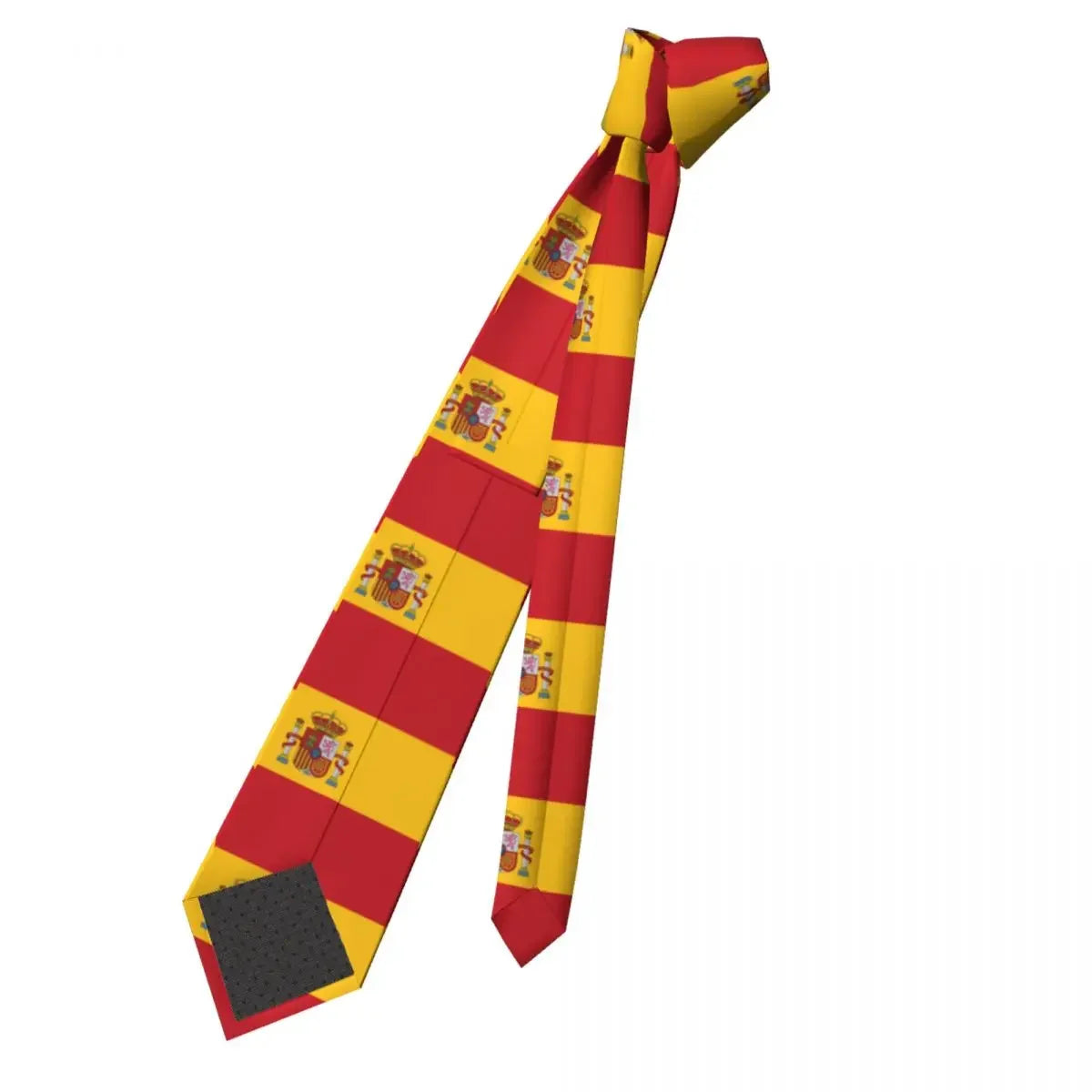 Spanish Flag Neckties Unisex Polyester 8 cm Neck Tie for Men Skinny Wide Accessories Gravatas Office