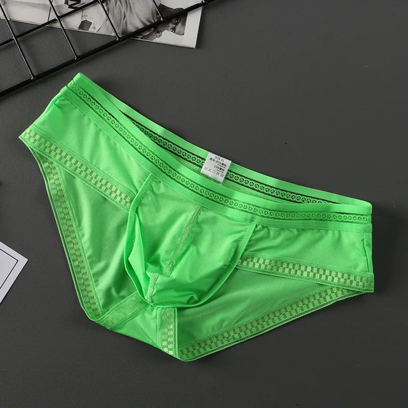 Men's Ice Silk Boxer Pants Breathable Panties Sexy Transparent Ultra-thin Underwear Breathable Comfortable Underpants
