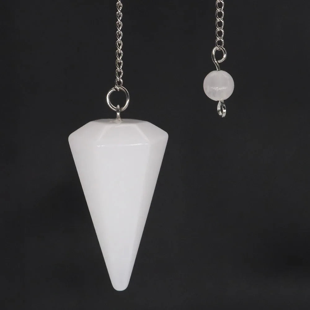 Natural Crystal Pendulums for Divination Dowsing Amethyst Pink Quartz Pendulum Reiki Healing Gem Stone Pendant Pendulos