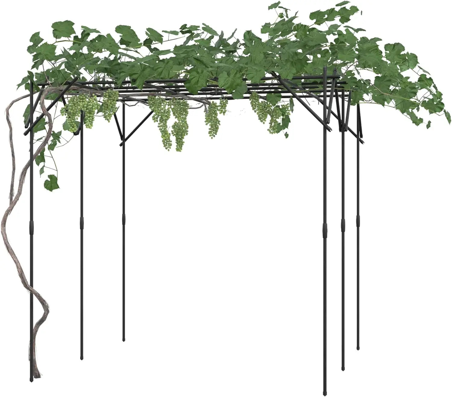 Modern Square Garden Trellis Geometric Plant Stand for Climbing Flowers, Privacy Screen Outdoor Powder-Coated Metal Grid Panel