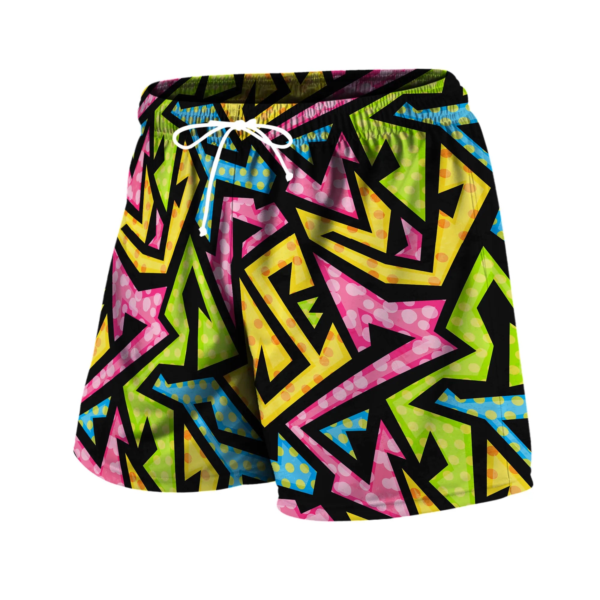 Personality Stripe Men's Beach Shorts Summer Color Block Casual Man Bottoms Sports Wear Breathable Short Pants Trend Streetwear