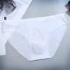 Sexy Men's Panties Ice Cool Breathable Semi Transparent Brief Solid Color Middle Waist Underwear Pump Man Bulge Pouch Briefs