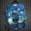 Animal Sweatshirts For Men Long Sleeve T-Shirt Tops 3d Oil Paint Animal Print Sweatshirt Pullover Loose Oversized Men Clothing