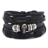 Modyle Multi-layer Gothic Leather Bracelet Set Punk Viantage Wings Charms Handwoven Bracelets for Men Jewelry Gifts