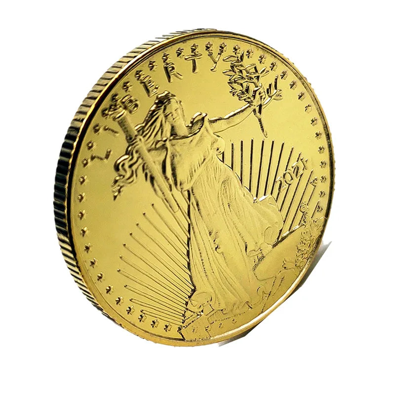 1/2 oz Fine Gold Collectibles Coins United Statue of America Liberty Challenge Coin New Year Gift exquisite Collection 2021/2016