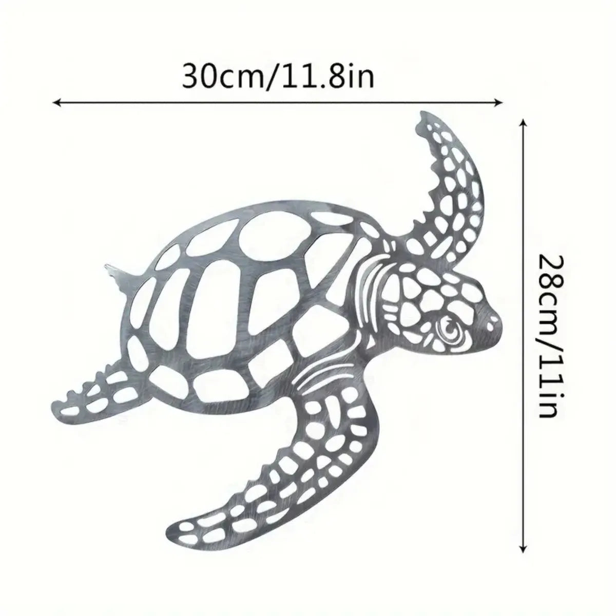 Sophisticated Metal Sea Turtle Decor Piece – Beach Themed Wall Art for Kitchen, Bathroom, and Living Quarters. Perfect