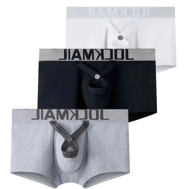 Jockmail Men's Sports Boxer Briefs Sexy Low Waist