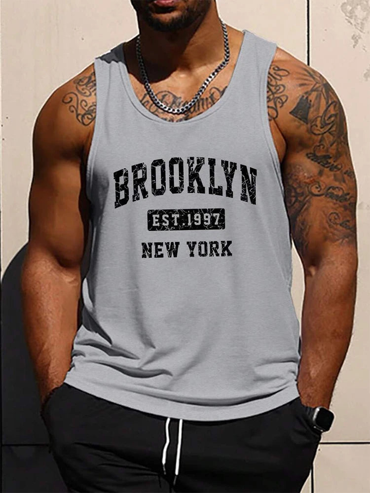 2025 3D Camouflage Printed Men's Tank Top Outdoor Sports Men's Fitness Tank Top Summer Everyday Fashion Men's Sleeveless T-shirt