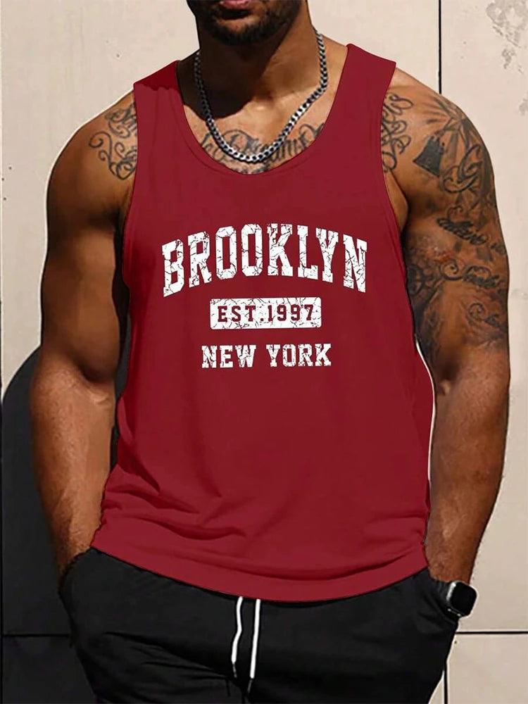 2025 3D Camouflage Printed Men's Tank Top Outdoor Sports Men's Fitness Tank Top Summer Everyday Fashion Men's Sleeveless T-shirt