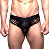 Mens Slip Bikini Jockstrap Briefs Mens Panties Sexy Fishnets Hole Transparent Mesh Ice Silk Men Underwear Sissy Men Underpants