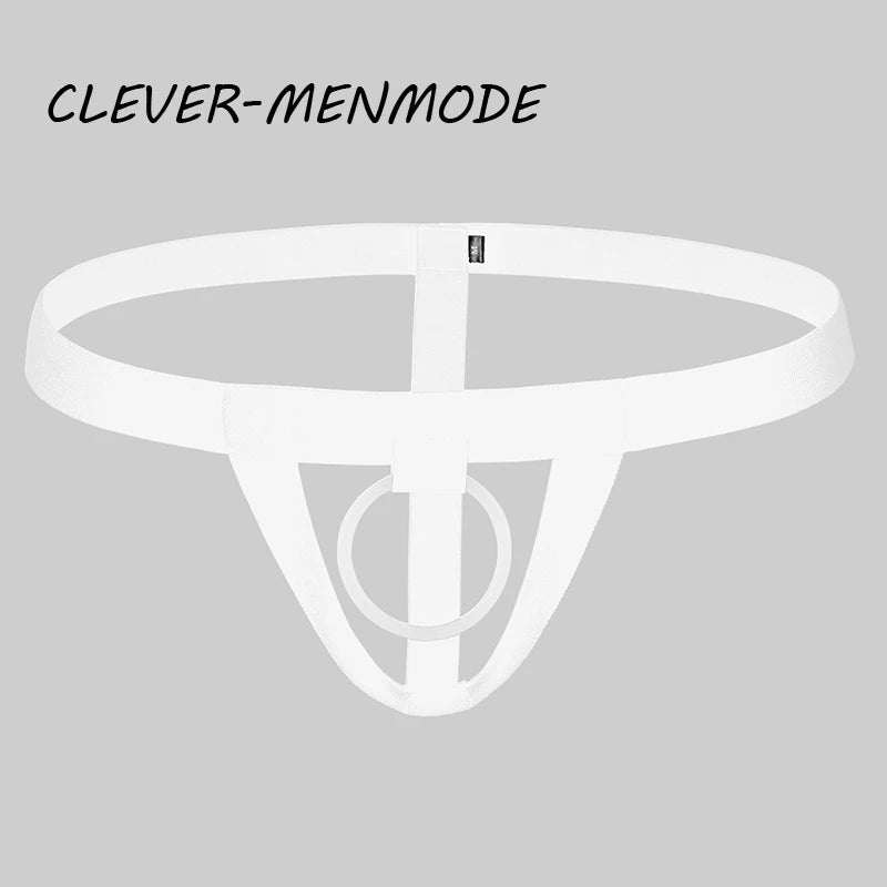 Men's Sexy Thong Exotic Hollow Out Lingerie Open Crotch Bottomless Underwear Penis Ring Panties Jockstrap Hombre